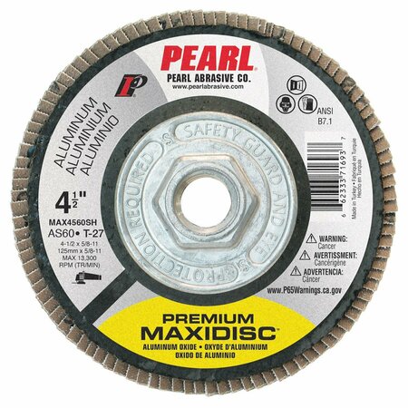 PEARL Silver Line Maxidisc For Aluminum  4-1/2 x 5/8-11 A60 T-27 MAX4560SH